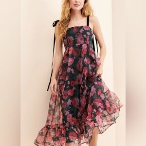 Sister Jane Tania Floral Organza Midi Dress